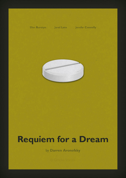 minimal movie poster  requiem for a dream