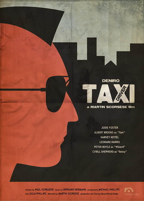 minimal movie poster  taxi driver