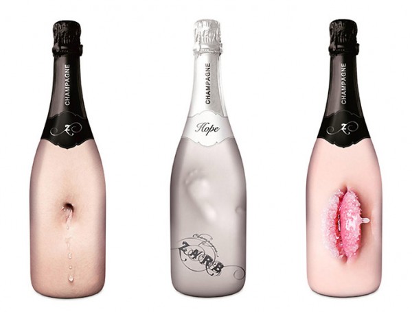 champagne bottle design when.. Champagne meets art!