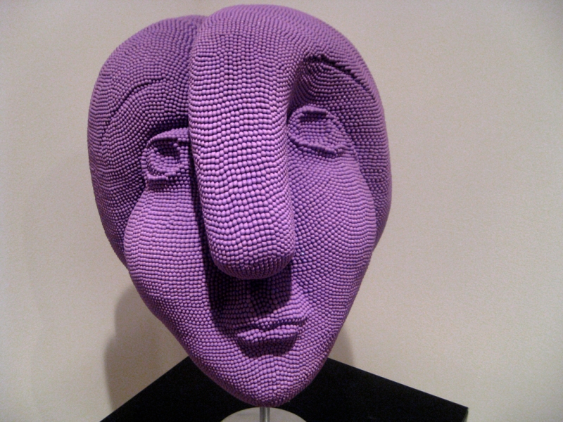 Matcheads by David Mach - Matches art -  Picasso purple head